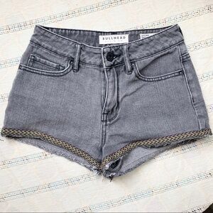 Pac Sun High Rise Grey Jean Denim Shorts 24